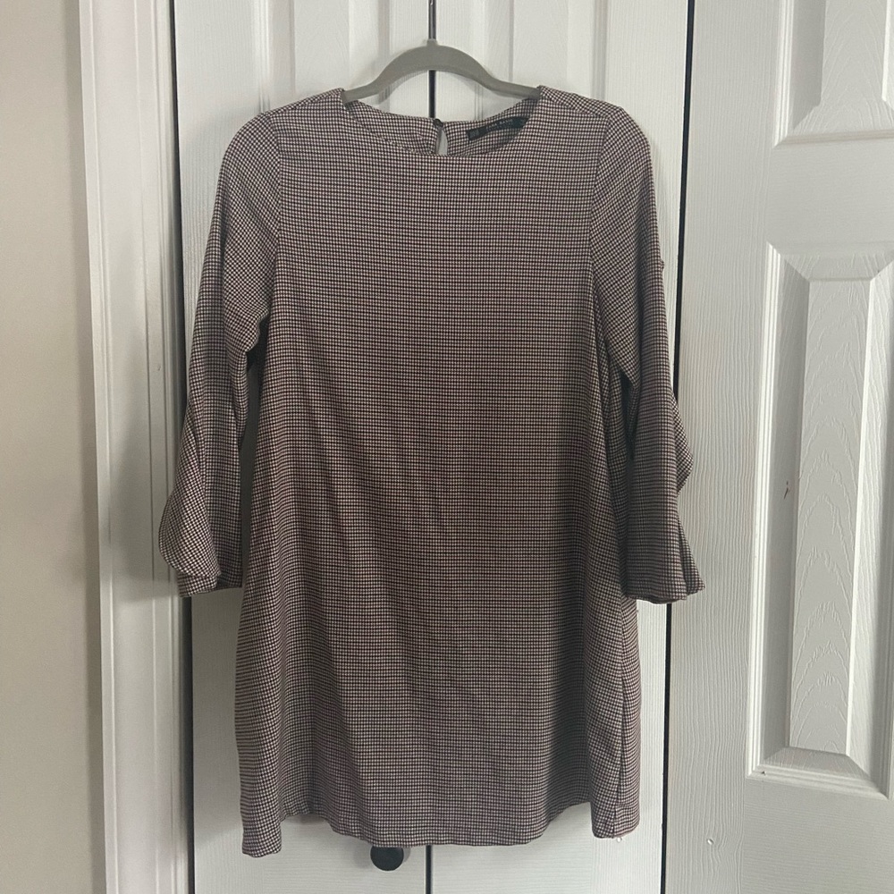 Zara Houndstooth Mini Dress
